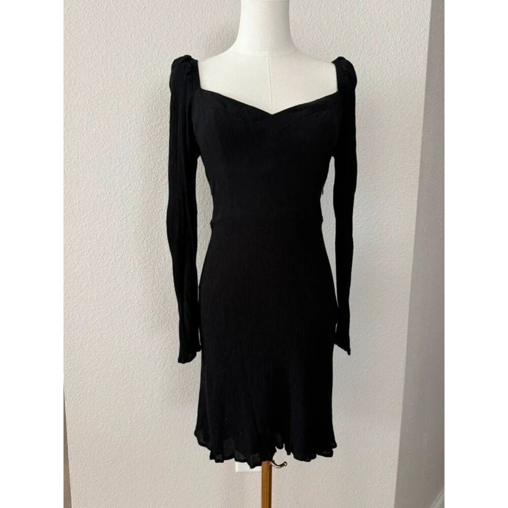 Hill House Felicity black dress sweetheart neck size small